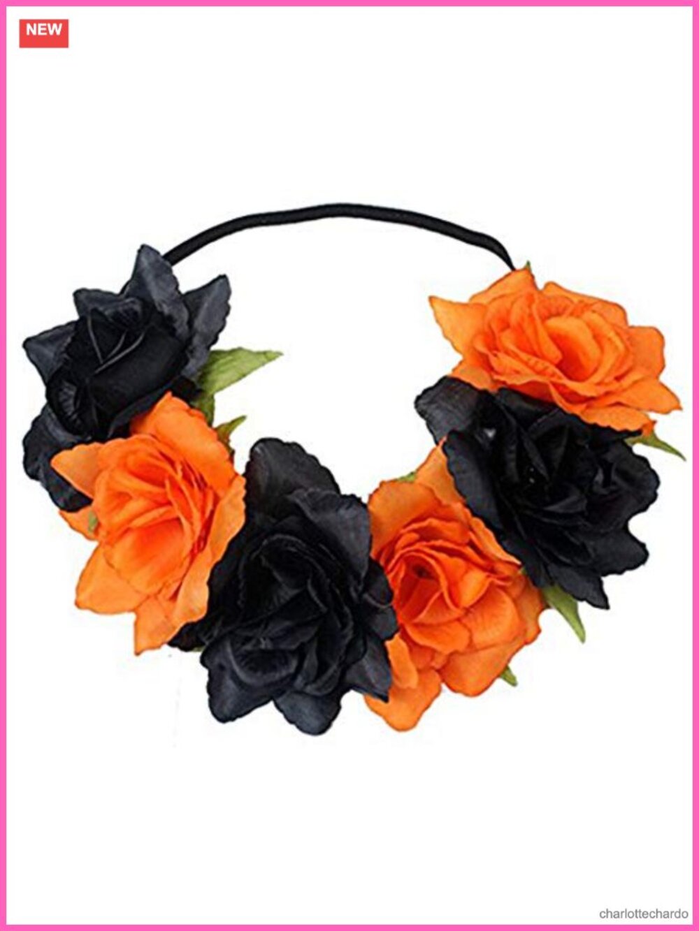 Halloween Rose Skull Headband Flower Crown Hair Wreath Headpiece